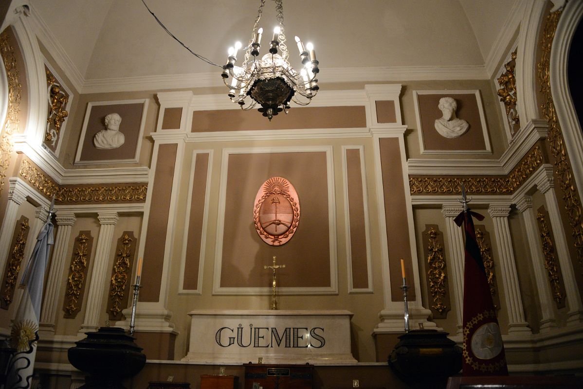 13 The Ashes Of General Martin Guemes Who Fought During the 1810-1818 Argentine War of Independence Inside Salta Cathedral
